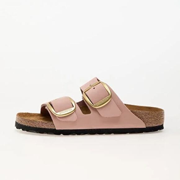 Birkenstock Arizona Big Buckle Soft Pink Nubuck Leather Sandals Women’s 7 NEW - Picture 5 of 15